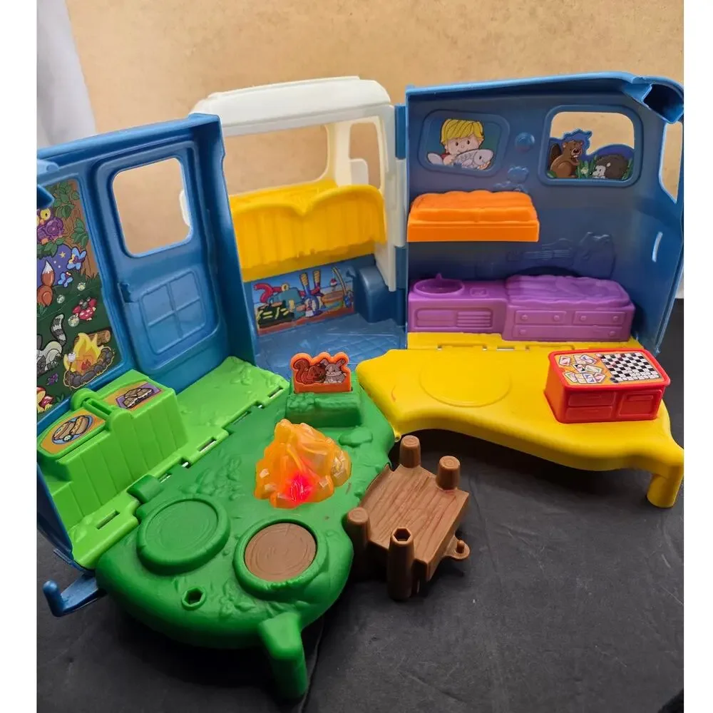Fisher Price Little People Camping Camper Van RV Imaginary Playtime Toddler